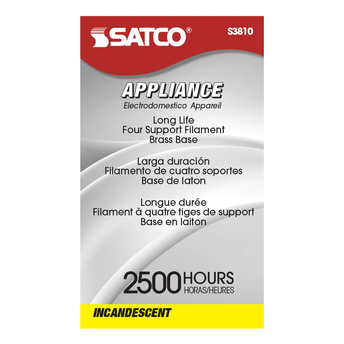 S3810 40W A15 Clear Appliance Bulb E26 130V