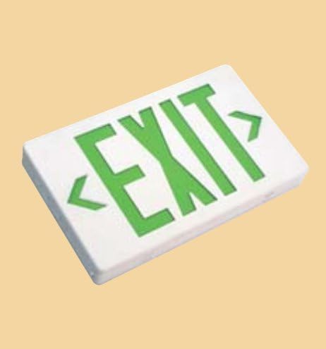 SLEDBGW LED Exit Sign W Battery Backup