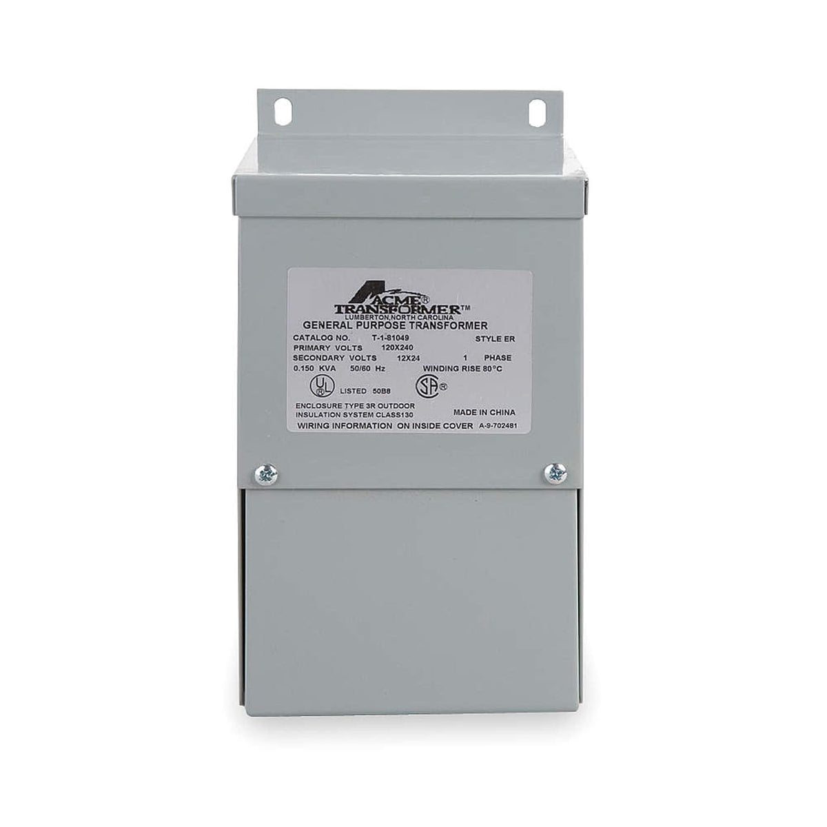 T181050 Xfrmr Reduce/raise Voltage