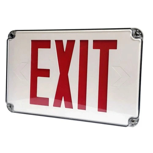 LED-EXIT-73452 LED Exit UNV Red Ltr Wet Loc