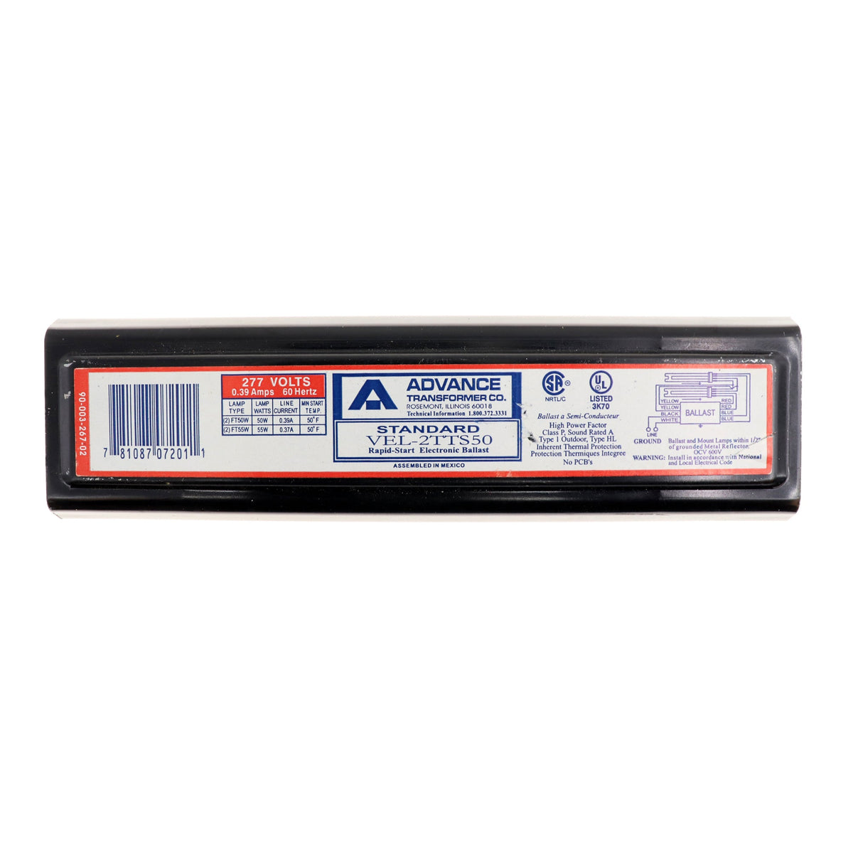 VEL-2TTS50 Adv. 2LT FT50W 277V