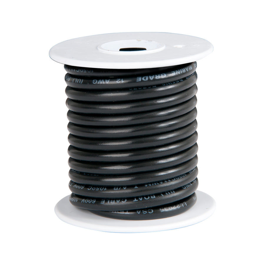 AMW-312 12AWG Strand 12FT Spool Blk