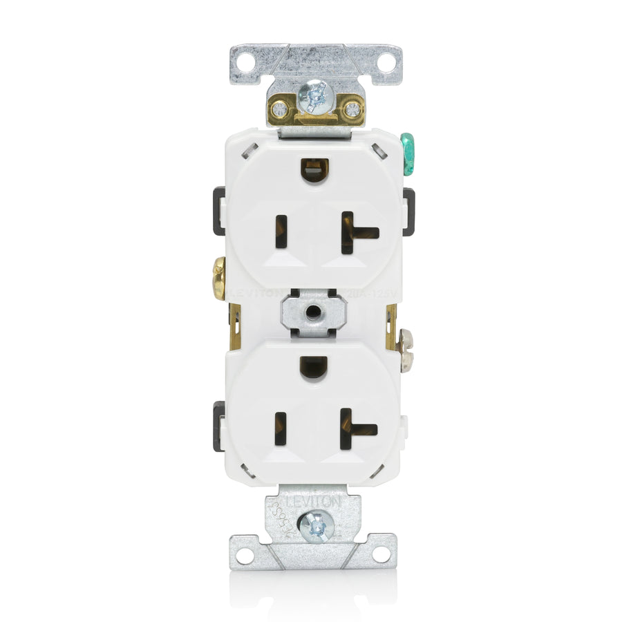 CR20-W 2X Outlet 125V 20A Wht