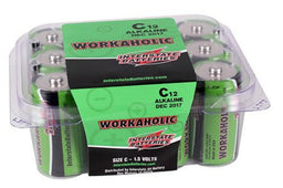 Interstate Workaholic DRY0080 C alkaline batteries, 1.5V, 12-pack
