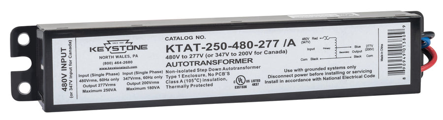 KTAT-250-480-277/A-C 480 To 277V Step-Down Transf.