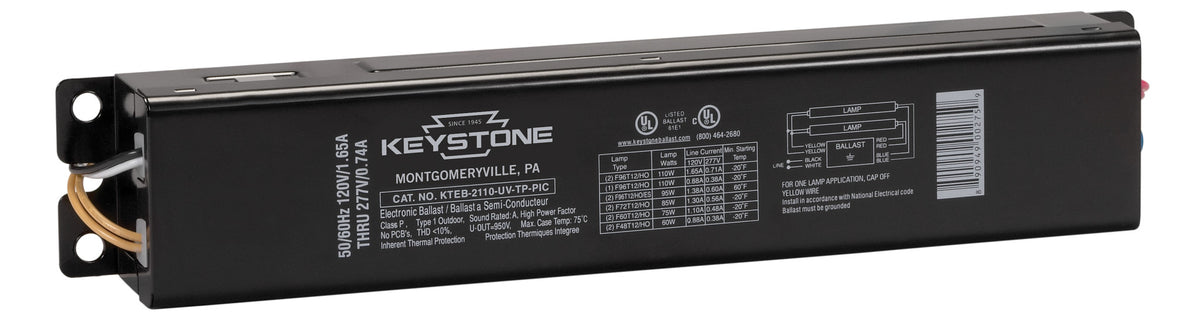 KTEB-2110-UV-TP-PIC( Elec Ballast T12HO 1/2LT UNV
