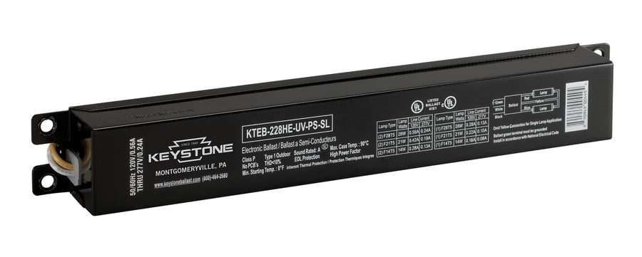 KTEB-228HE-UV-PS-SL Blst 9.5" 1/2LT T5 28W UNV He