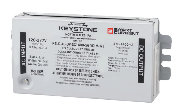 KTLD40UVSC140056DW1U LED Prgm Drvr 40W UNV Dim Aux