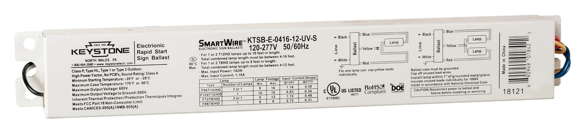 KTSB-E-0416-12-UV-S Smartwire 4-16FT 1-2LT 120V