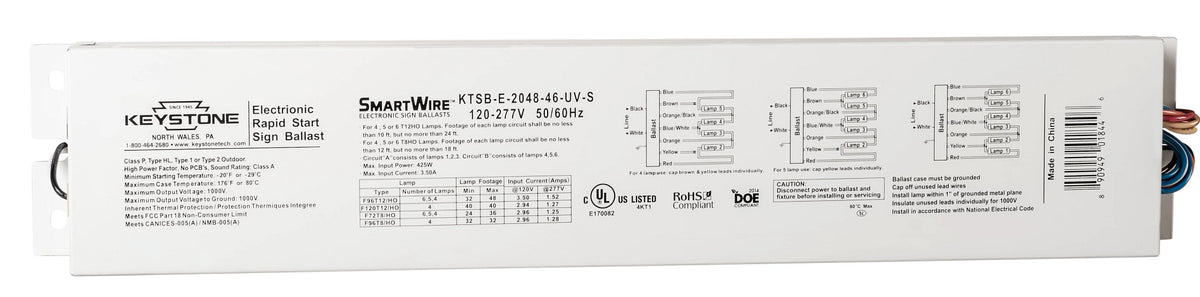 KTSB-E-2048-46-UV-S- Smartwire 20-48FT 4-6L 120-277