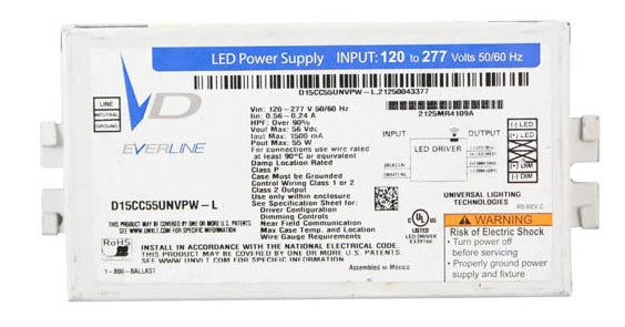 D15CC55UNVPW-L010C LED Prg Drvr 55W 16-56V-OUT Dm