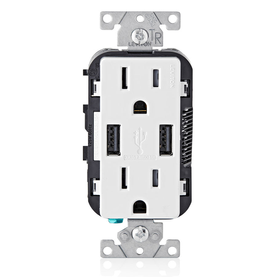 T5632-W 2X Outlet 2X Usb-A 125V 15A Wt