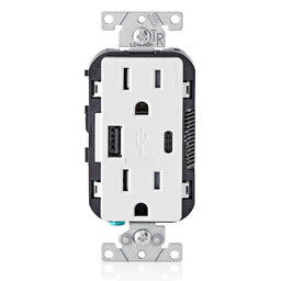 T5633-W 2X Outlet Usb A/c 125V 15A Wht