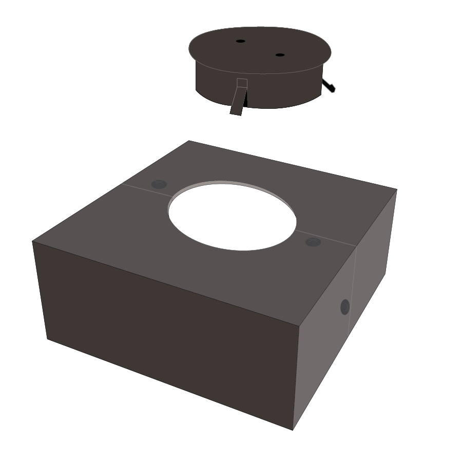 BCK-R4 Base Cover 4" Rnd Pole Bronze