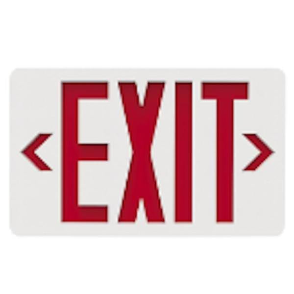 EV-EXE-RD LED Exit Sign UNV Red Ltr/wht