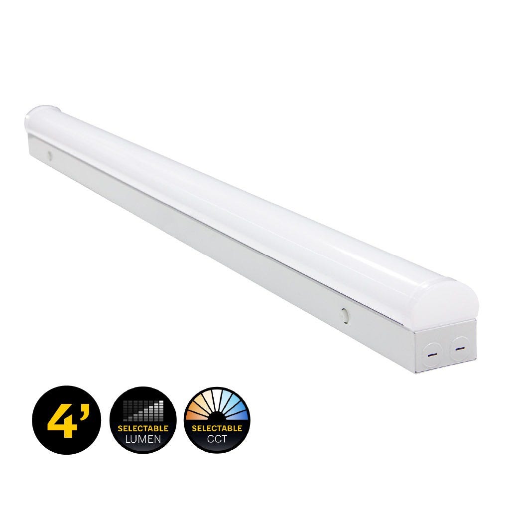 LS4-WS-CS-U-EM9WU LED 4FT Strip W/k-Slct UNV EM