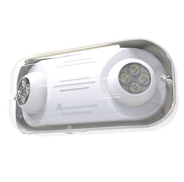 EMG-WLEM-WH Emergency Wet Location 2HD Wht